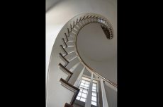 The stairway to the lantern room at Cape Pogue Light. Photo by Timothy Johnson